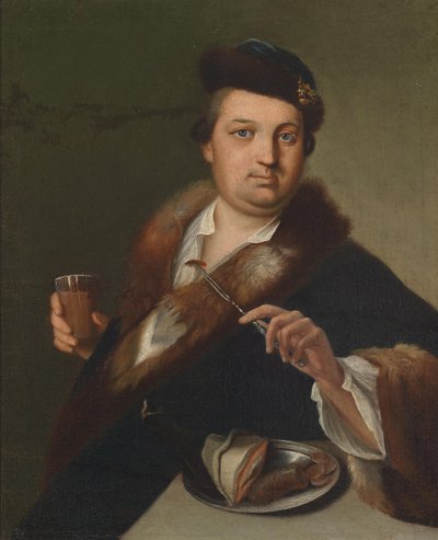 A Man Eating a Meal by Circle of Jan Kupecký